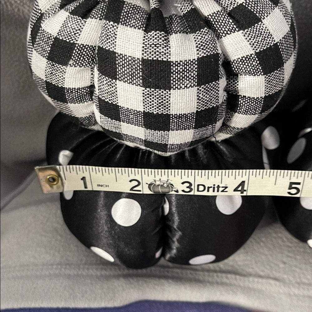 Black and White Fabric Stacked Pumpkins NWT - Picture 7 of 7